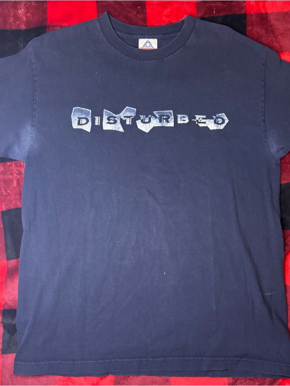 VINTAGE Disturbed Men's Navy Short Sleeve Graphic Tee